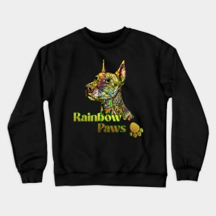 Rainbow paws - multicolor dog Crewneck Sweatshirt